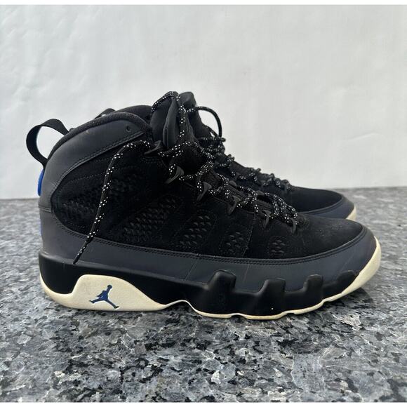 air jordan 9 retro black white racer blue